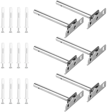 Swawis 6 stycken 12,7 cm hyllhållare justerbar och osynlig