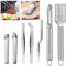 QINERSAW 7 PCS Pince à Arêtes de Poisson Pince à Desareter Poisson Professionnel Pince Poisson Aretes Pince Cuisine Inox Pincette de Precision Pincette Cuisine Inox pour Cuisiner