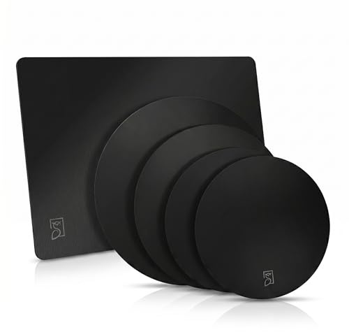 SCHMIDT & KRAMER Induktionsschutzmatte Set | Hitzebeständige Silikon-Glasfaser Herdabdeckung für Induktionsherd | Silikon Kochfeld Abdeckung | Induktionsmatte | 5-teiliges Set