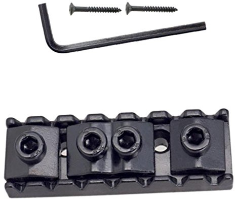 Sicherungsmutter für E-Gitarren mit 7 Saiten und Schraubenschlüssel und Schrauben, Schwarz