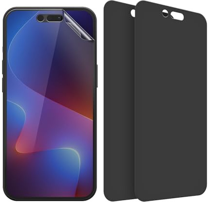 kwmobile Film de confidentialité 3x pour Apple iPhone 16 Pro Max Protection écran - Film de protection pour écran de smartphone - transparent-noir