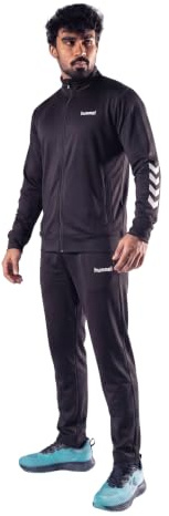 hummel Promo Poly Suit Trainingsanzug Herren - Tracksuit, Sportanzug & Freizeitanzug - 2-Teiliger Jogginganzug mit Jogginghose & Trainingsjacke - aus 100% Polyester mit Glatter Oberfläche