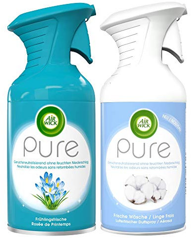 Air Wick Premium-Duftspray PURE Frühlingsfrische + Frische Wäsche (2 x 250ml)