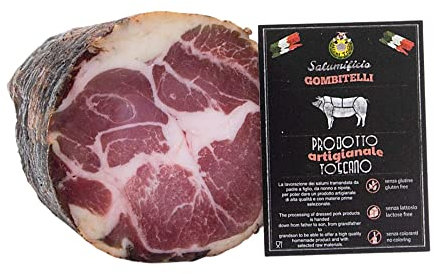 Coppa Affumicata (Capocollo Affumicato) | trancio sottovuoto da 0,5 kg | Prodotto tipico Toscano | Affumicatura Naturale | Salumificio Artigianale Gombitelli - Toscana