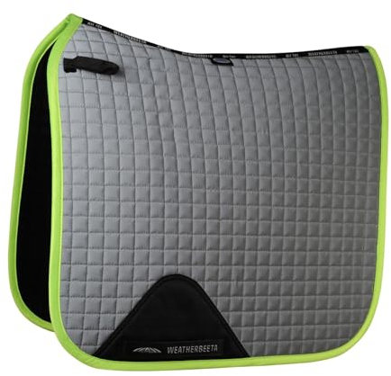 Weatherbeeta Reflektierende Prime Dressur Sattelunterlage Silber/Gelb 1007118