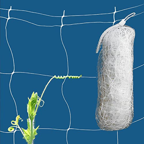 HH-LIFE Blanco Red de Jardín 1,2 x 30 m Red para Plantas Trepadoras,Red de Enrejado Jardín para Plantas trepadoras, Verduras, Frutas, Flores