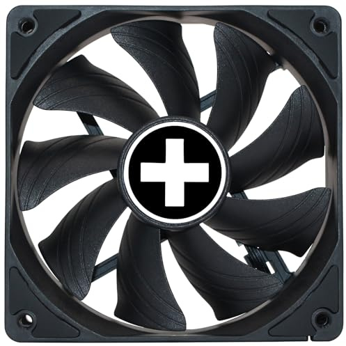 Xilence XPF120X.B.PWM 120mm leiser FDB Gehäuselüfter, 4PIN, einfacher Einbau, 450mm Kabellänge, Fluid Dynamic Bearing Technologie, hoher Luftdurchsatz, guter kühlender Airflow im Gaming PC