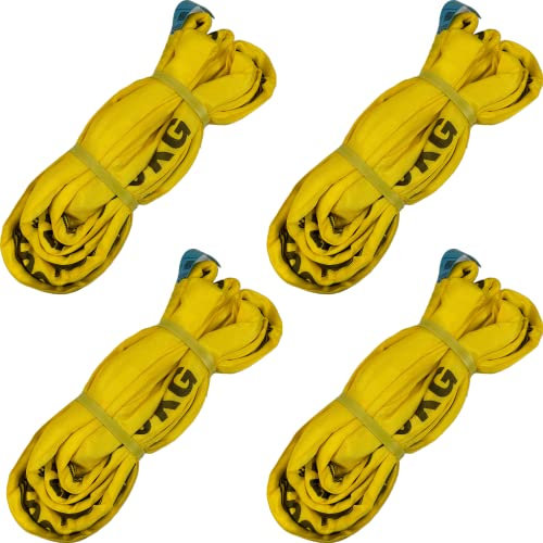 4 x imbracature rotonde 3 to capacità di carico 4,0 m lunghezza utile per sollevamento gru