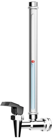 Purewell Sight Glass Spigot, Replacement Spigot for Purewell Gravity Water Filter System, Compatible with Other Water Filter Systems, Clear View Water Level with Red Floating Ball