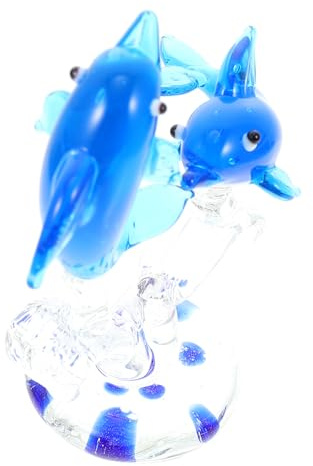CORHAD Kristallglas Delfin Dekofigur Kleine Glasverzierung Stabile Desktopdekoration Wohnraumdeko Sammelbares Geschenk Für Büro Und Zuhause