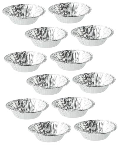 Amosfun Moldes para Tartas Desechables Ecológicos de 8 Cm Antiadherentes para Mini Tartas Y Aperitivos