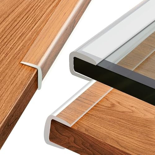 YFQYRB U Profil Kantenschutz Für Babys Kinder 200cm PVC Kantenschutzprofil Transparent Tische Edge Protector Strip Anti Kollisions Kantenschutz(12-13mm)