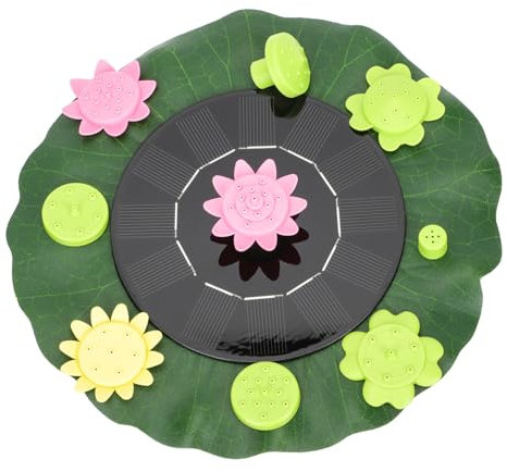 KONTONTY Fontana Solare A Forma Di Fiore Di Loto Fontana Da Giardino Per Esterni Alimentata Ad Energia Solare Funziona Automaticamente