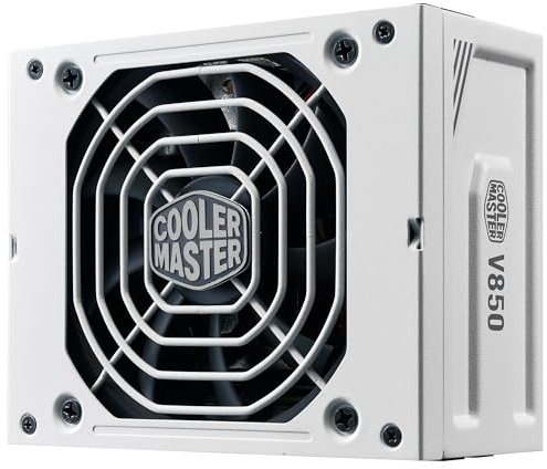 Cooler Master V850 SFX Gold ATX 3.1, EU-Stecker – 850 W 80 Plus Gold PC-Netzteil, vollmodulares Netzteil, SFF/mini-ITX-Netzteil, 92-mm-FDB-Lüfter, PCIe-5.1-Kabel, SFX-auf-ATX-Halterung - Weiß