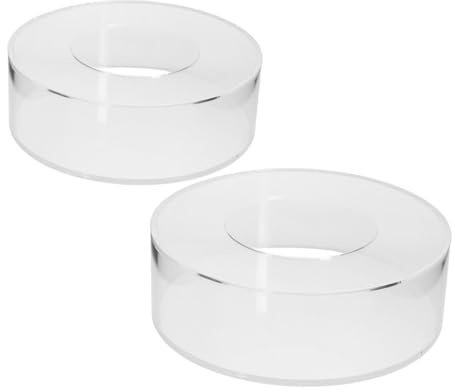 Hemobllo 2pezzi Base Acrilico Trasparente per Torte Supporto Torta Riempibile Espositore Acrilico Torta Trasparente Alzata per Cupcake Alzata per Torte