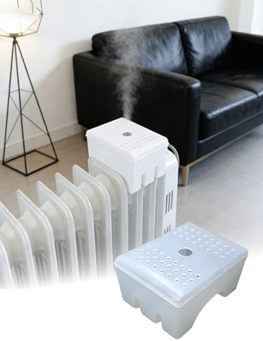 Genérico Contenedor de Agua humidificador de radiador for Calentador Lleno de Aceite, humidificador de calefacción evaporativa con Nivel de Agua Visible, sin Electricidad, diseño de Ranura(1pcs)