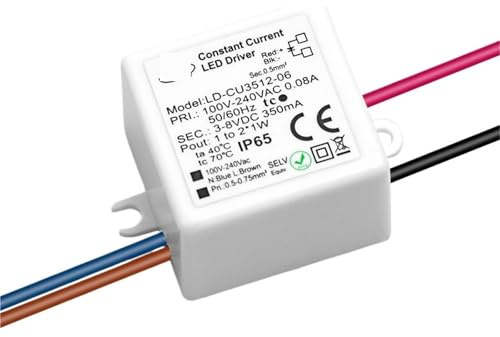 Driver 2,4-3,6 W AC/DC Corrente costante 350 mA Driver for faretti LED Trasformatore for lampade da soffitto Illuminazione for finestre(LD-CU7012-06)