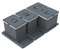 ELLETIPI 1954 Metropolis Elletipi PTC28 09050 9F C10 PPV-Cubo de Basura diferenciado de cajón, Gris, 81x46x28 cm