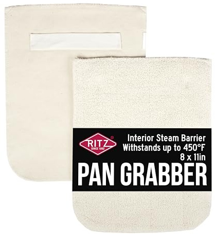 RITZ Food Service CLPG1-2E Terry Hot Pad Pot Holder with Steam Barrier,Commercial Product, 8 x 11, Set of 2, Beige