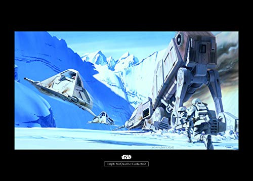 Komar Wandbild | Star Wars Classic RMQ Hoth Battle Snowspeeder | Kinderzimmer, Jugendzimmer, Dekoration, Kunstdruck | ohne Rahmen | WB145-70x50 | Größe: 70 x 50 cm (Breite x Höhe)