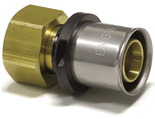PROTECH 10 Stück Press-Übergangsverschraubung mit Innengewinde 26 x 3-1 1/2 Messing DVGW Verbundrohr TH Profil Kontur Pressfittings | Pipetec