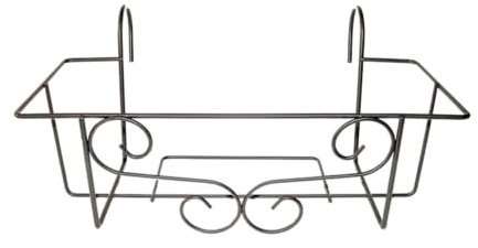 Esschert Design Support pour jardinière de Balcon en métal Gris/Anthracite à Suspendre en Deux Tailles (Petit)