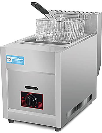 Friggitrice Professionale a Gas, Fornello da Esterno Professionale Ad Alta capacità in Acciaio Inossidabile per Friggere Ristoranti Supermercati Banchi per Fast Food