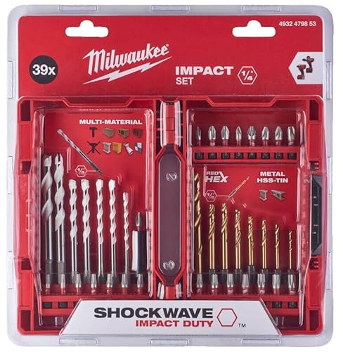 Milwaukee 4932479853 39 Piece Shockwave Screwdriver/Drill Bit Set