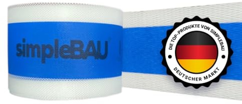 simpleBAU Dichtband 120mm x 20m Doppellagig Reißfest Wasserdicht Dusche Bad