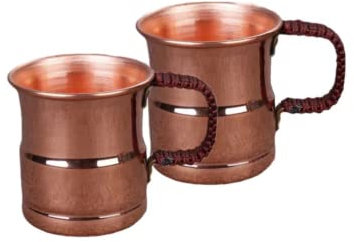 OOCCO Gobelets en cuivre - 400 ml - 100 % pur cuivre - Gobelets à cocktail (2 pièces)