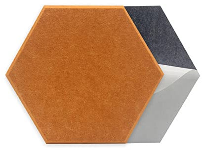 5 Stück sechseckige Akustikpaneele, schalldichte Schaumstoffplatten, Schalldichtes Interieur, Schallabsorbierende Paneele, 30x26x0.9cm,für Wand, akustische Behandlung für Studio, Zuhause und Büro (Co