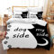 Juego de Ropa de Cama de 3 Piezas 135x200cm, Juego de Cama de Microfibra Suave en Blanco y Negro, para Adultos, decoración del Dormitorio (Single（135x200cm）, A)