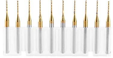 Hartmetall-Schaftfräser-Satz, 10 Stück Hartmetall-Schaftfräser zum Bohren von legierten Stählen, gehärtetem Stahl, Urable, Gratfräser 3.175mm X 1mm