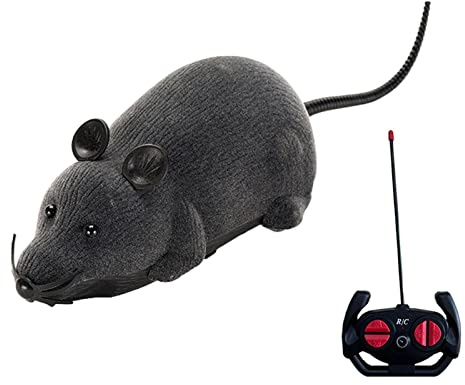 Anloximt Jouet Chat Souris Télécommandé Jouet Mice Télécommandé sans Fil Jouet Souris Jouet Chat Simulation Jouet Souris Interactif pour Intérieur Chat Extérieur Chien Compagnie