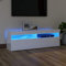Mobile Sotto Tv,Porta Tv Da Terra Mobile Legnomobile Porta Tv Con Luci Led Bianco Lucido 120x35x40 Cmadatto Per L'Uso Sotto Il Televisore, In Soggiorno, In Camera Da Letto