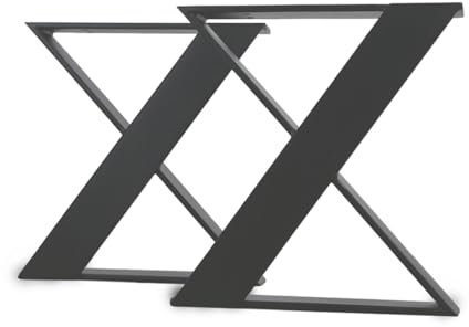 modernLOFTart Bankbeine Tischbeine - DIY Möbelfüße 100x10cm Anthrazit - Moderner Industrie-Look für Ihr Wohnzimmer - Metall Industrial Tisch Bank Sitzbank Couchtisch Kufen - Breite 50cm, Höhe 42cm