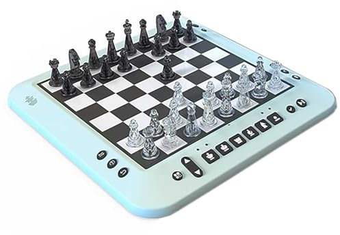 LZAHSH Scacchiera Elettronica Intelligente,Ricaricabile Scacchiera del Computer Voce Intelligente Scacchiera Elettronica con I Pezzi degli Scacchi,per Bambini Adulti