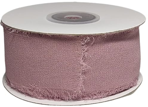 PuntoCasaStore Nastro in Chiffon 40 mm Rotolo da 20 Metri Cipolla Rosa Antico - bomboniere Confezioni Regalo Fai da Te Bouquet Decorazioni Fiocco