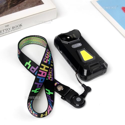 Anybird GEL TPU Silicone Case with Lanyard Cover Case For Doro 8100/8100 Plus / 8110/8110 Plus / 8210/8200 6.1 Protective Skin Bumper Shell (Black)