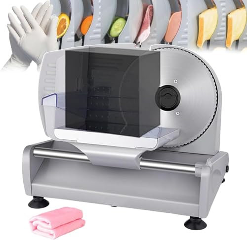 DMBBSAPBSH Manual Meat Slicer, Electric Food Slicer, Commercial Meat Chopper Cheese Cutting Machine | Vegetable Slicing Machine Bread Cutter For Ham, Bread, Sausage