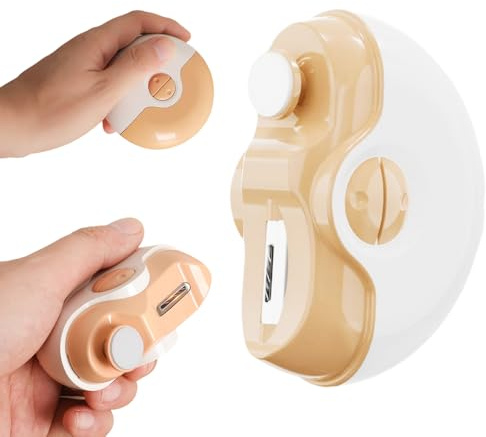 Elektrischer Nagelknipser für Senioren, 2025 Neuest nagelfräser Elektrisch, 2 in 1 Automatischer elektrischer Nagelknipser mit Feilen-Funktion für Senioren, Erwachsene, Studenten, Babys (Gelb)