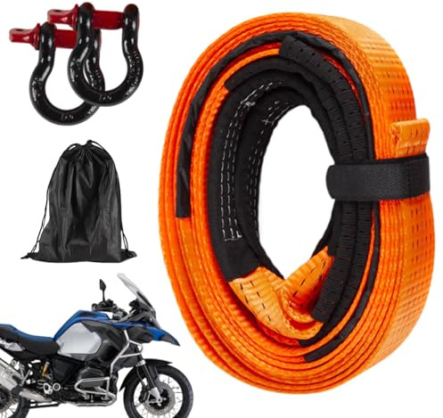 Robustes Abschleppseil mit Haken – Abschleppseil, 5,8 x 50,8 cm, Kapazität 15.000 lb | Abschleppseil aus Polyester mit Haken aus geschmiedetem Stahl, ideal für Autos