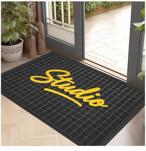 CVBN Personalised Door Mat Custom Doormat Commercial Welcome Rug Outdoor Inside with Logo Text Image for Outside Entrance Front Door Non Slip Home Gifts for House，60x90cm