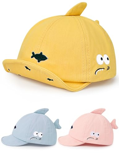 Becellen Cappello da Baseball in Cotone per Neonato, Carino Cappello da Sole Estate Regolabile per Bambina e Bambino 3 a 12 Mesi