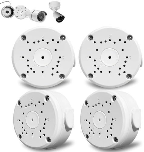 4er-Pack Aluminium Anschlussdosen für Kameras: Wasserdichte Montagebox für Dome- oder Bullet-Kameras, für den Außen- und Innenbereich