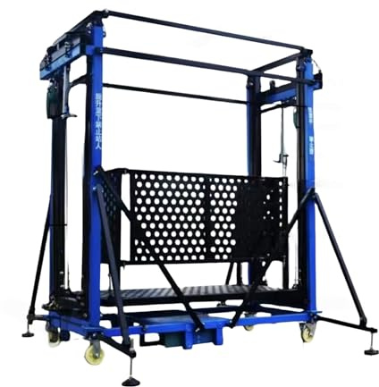 Ponteggio elettrico personalizzato, piattaforma di sollevamento mobile per carichi pesanti, con telecomando/anticaduta, dimensioni/materiale/colore/pieghevolezza/testo spray personalizzabile