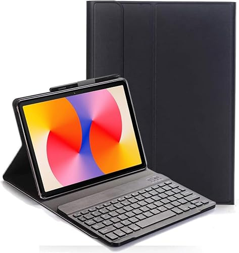 YHFZR Teclado Funda para Samsung Galaxy Tab A11 8,7 Pulgada SM-X130/X133/X135 - QWERTY Ultra Slim Teclado Wireless Keyboard Case con Magnético Desmontable Inalámbrico Bluetooth, Negro