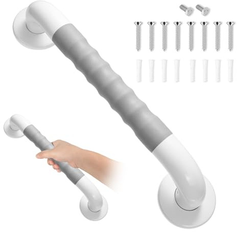 Duschgriffe für Senioren 40CM Edelstahl Dusche Badewannengriff Rutschfreier Haltegriff Bad Wandmontage Sicherheitsgriff für Seniore WC Badezimmer Treppen Aufstehhilfe