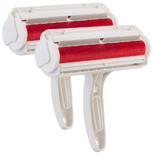 PEARL Fusselrolle Tierhaare: 2er-Set Tierhaarentferner, wiederverwendbar, für Sofa, Bett uvm. (Haustier-Fusselrollen, Tierhaarentferner Teppich, Jacke)