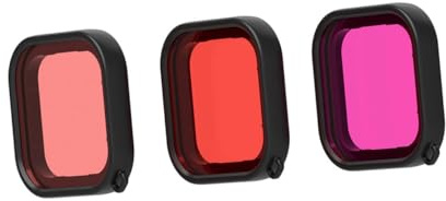 HOLIDYOYO 3pcs Underwater Camera Diving Filter Set for Action Camera Waterproof Housing Case, Color Correction Lens Protector for Snorkeling and Diving Photography Accessories Random Color